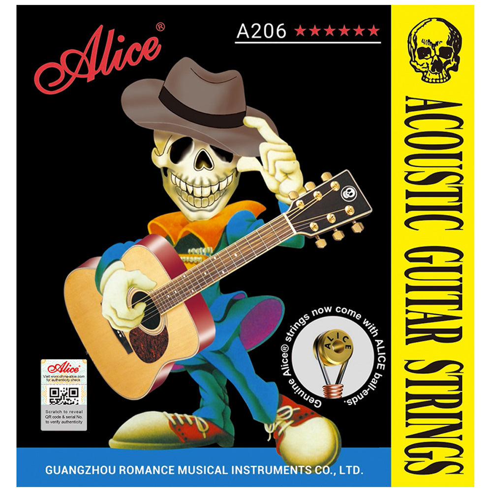 Encordadura Guitarra Acústica Alice A206sl 11/52 Acero Super Light A206SL