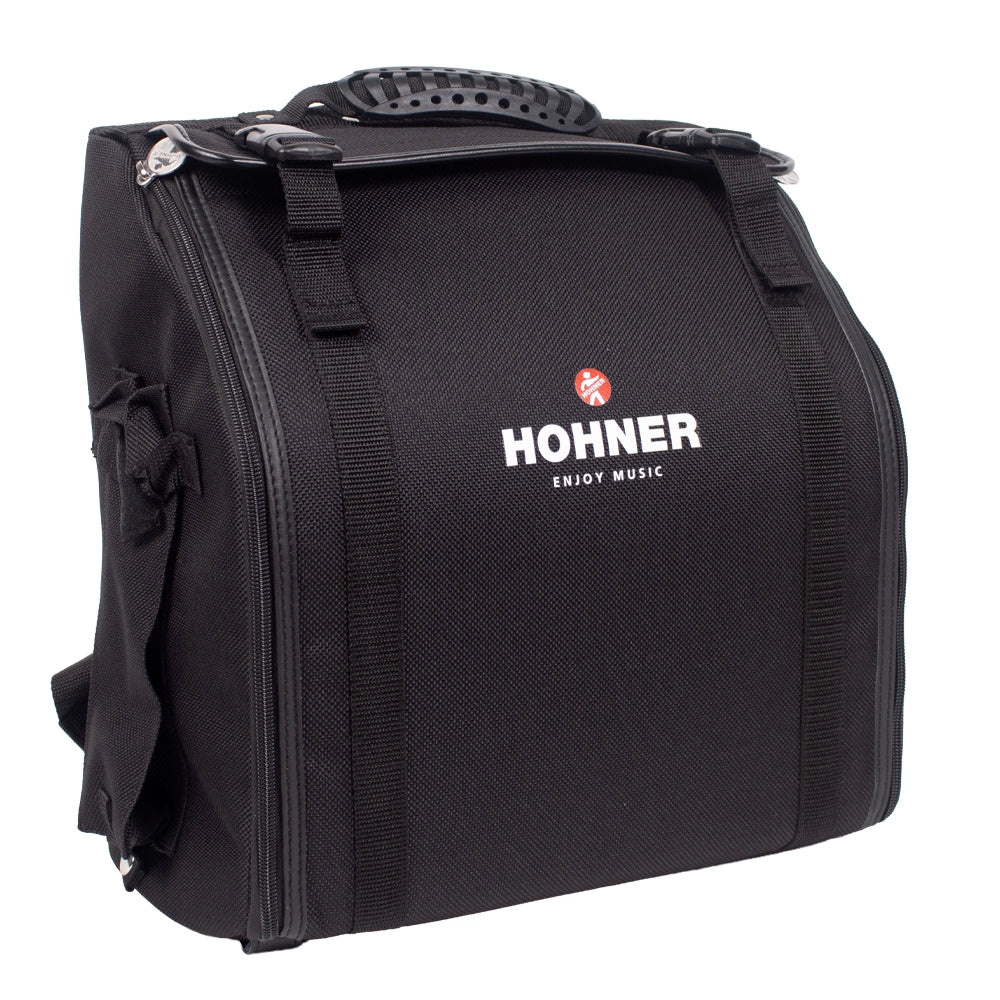 Hohner A48221 Acordeón de Botones Compadre SOL-DO-FA Black Silver Grill