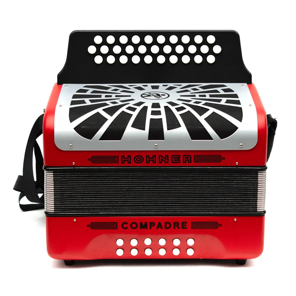 Hohner Compadre A4824s Acordeón Gfc Rojo con Funda Botones