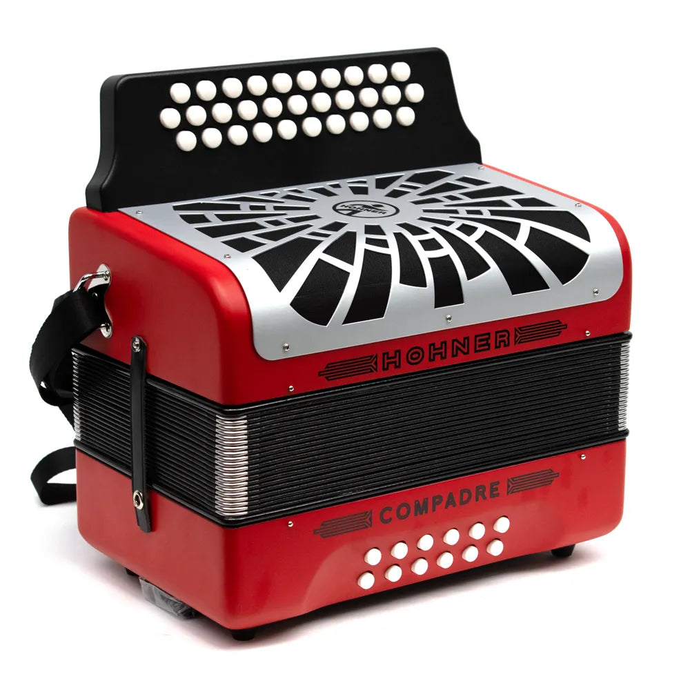 Hohner Compadre A4824s Acordeón Gfc Rojo con Funda Botones