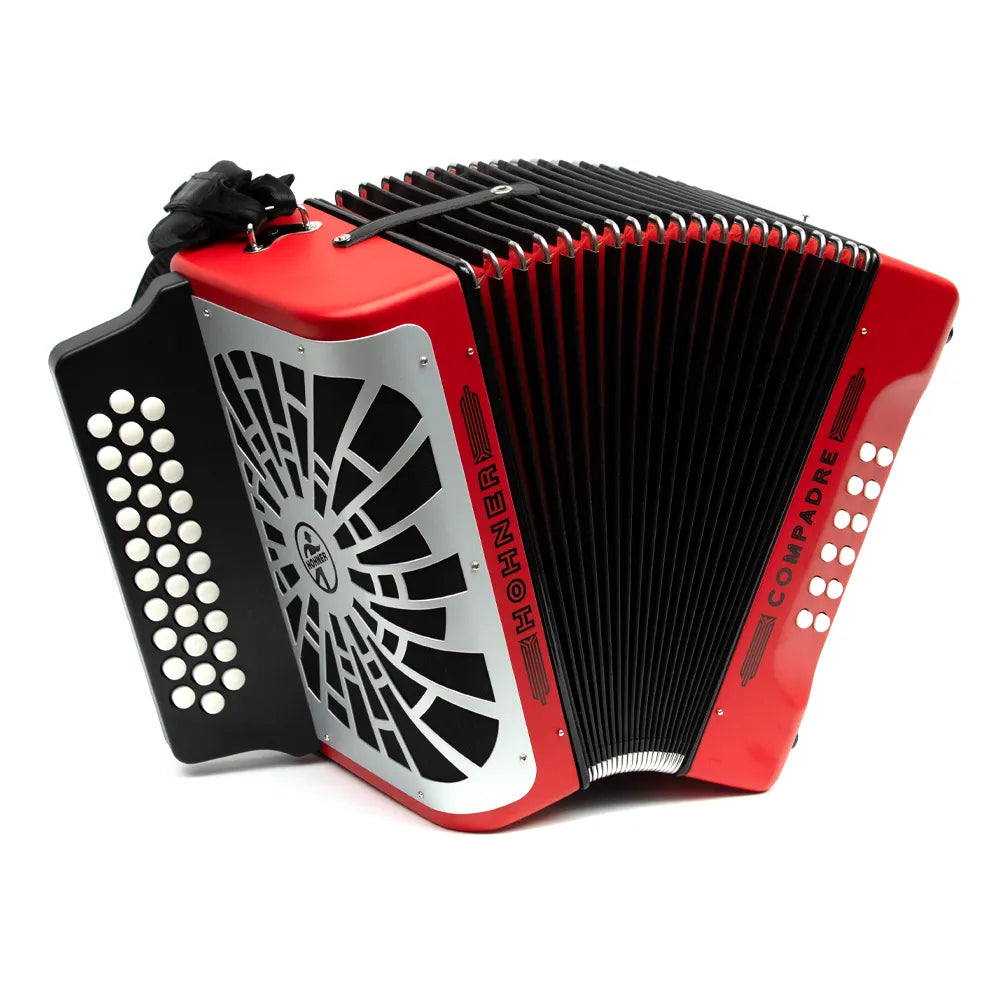 Hohner Compadre A4824s Acordeón Gfc Rojo con Funda Botones