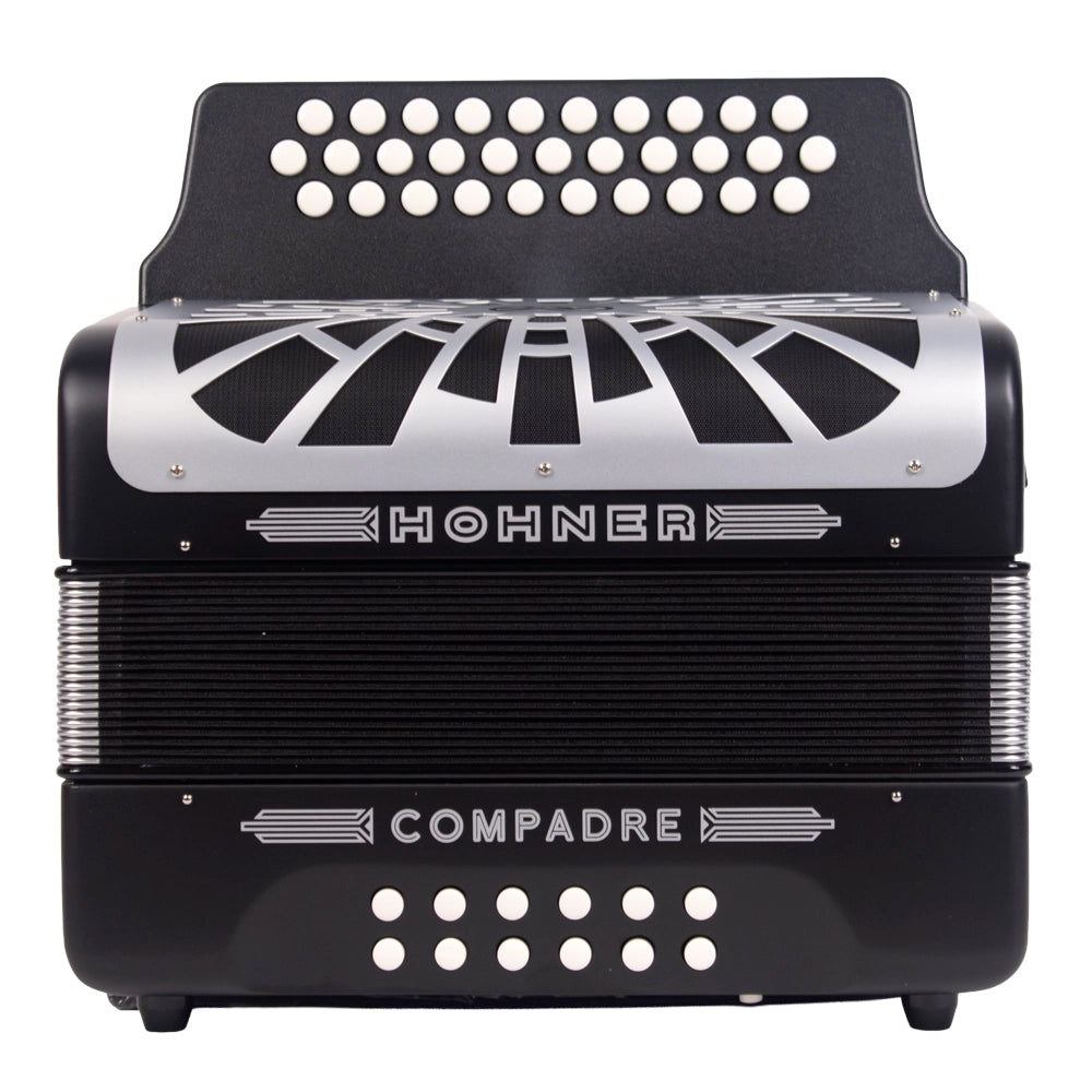 Hohner A48421 Acordeón Compadre FA 31 Botones Negro