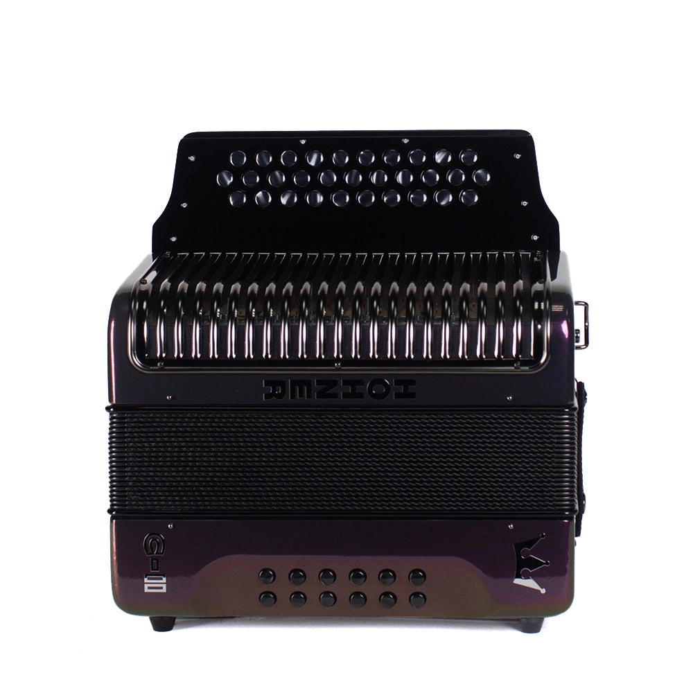 Hohner Corona C II A5017 Acordeón Fa Botones Rojo a Dorado Con Funda