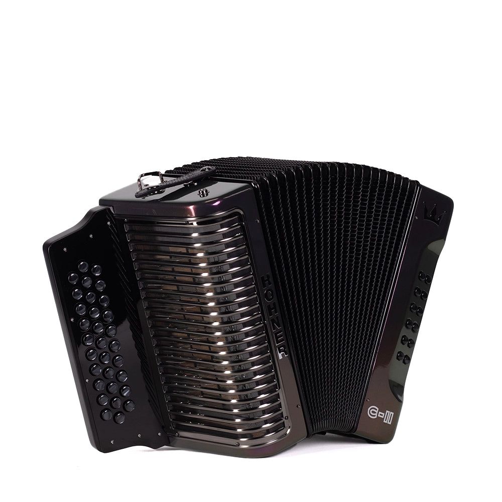 Hohner Corona C II A5017 Acordeón Fa Botones Rojo a Dorado Con Funda