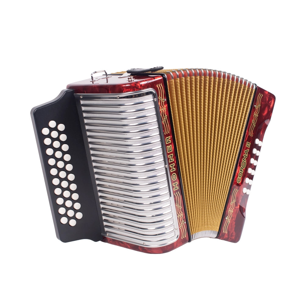 Hohner A5623 Acordeón Corona II Sol Rojo 31 Botones