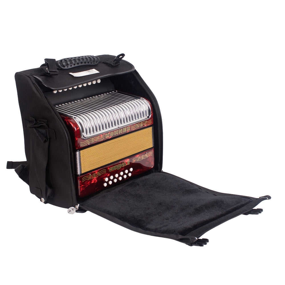 Hohner A5623 Acordeón Corona II Sol Rojo 31 Botones