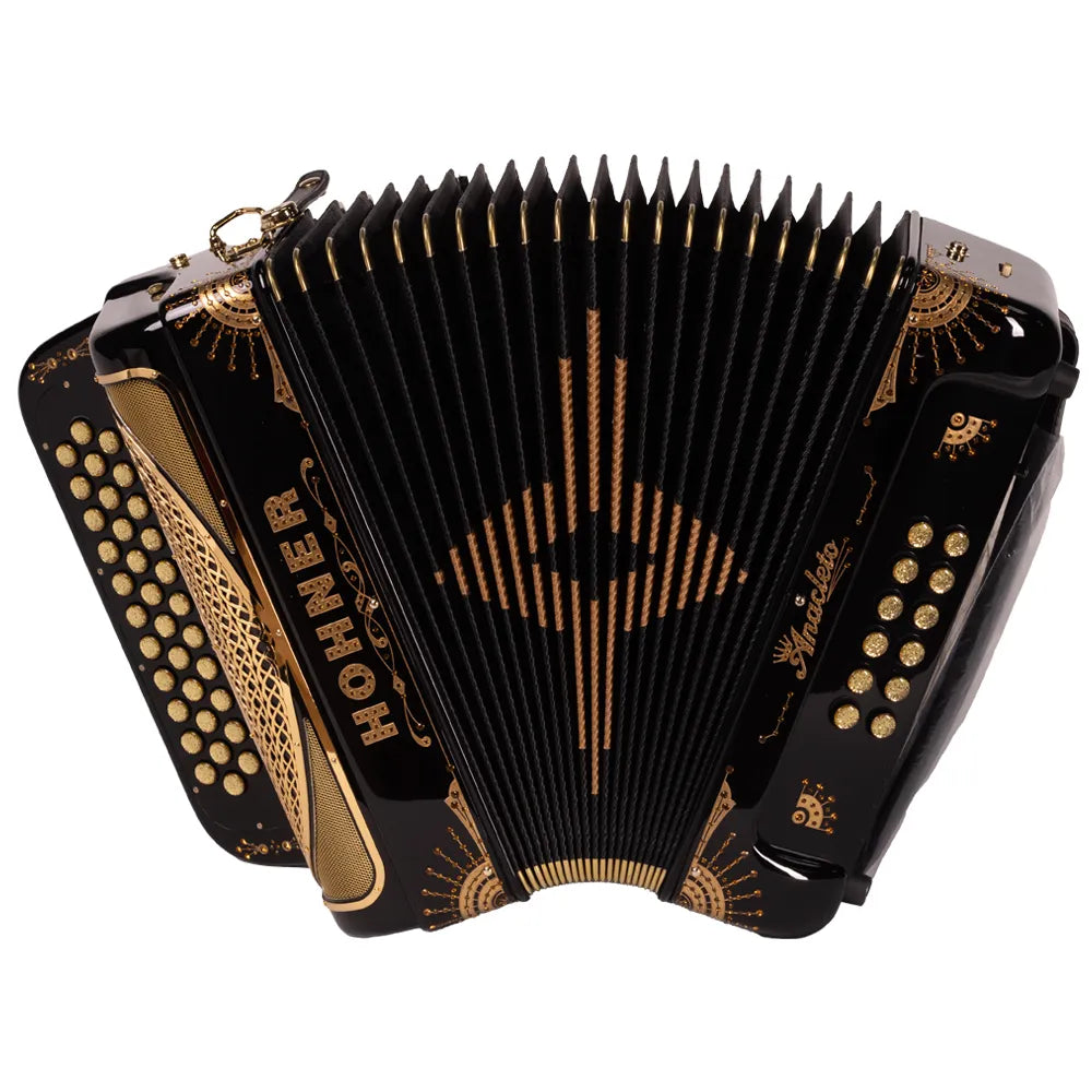 Hohner Anacleto A9700fbbebbkgd Acordeón Fa Negro/Dorado Con Estuche