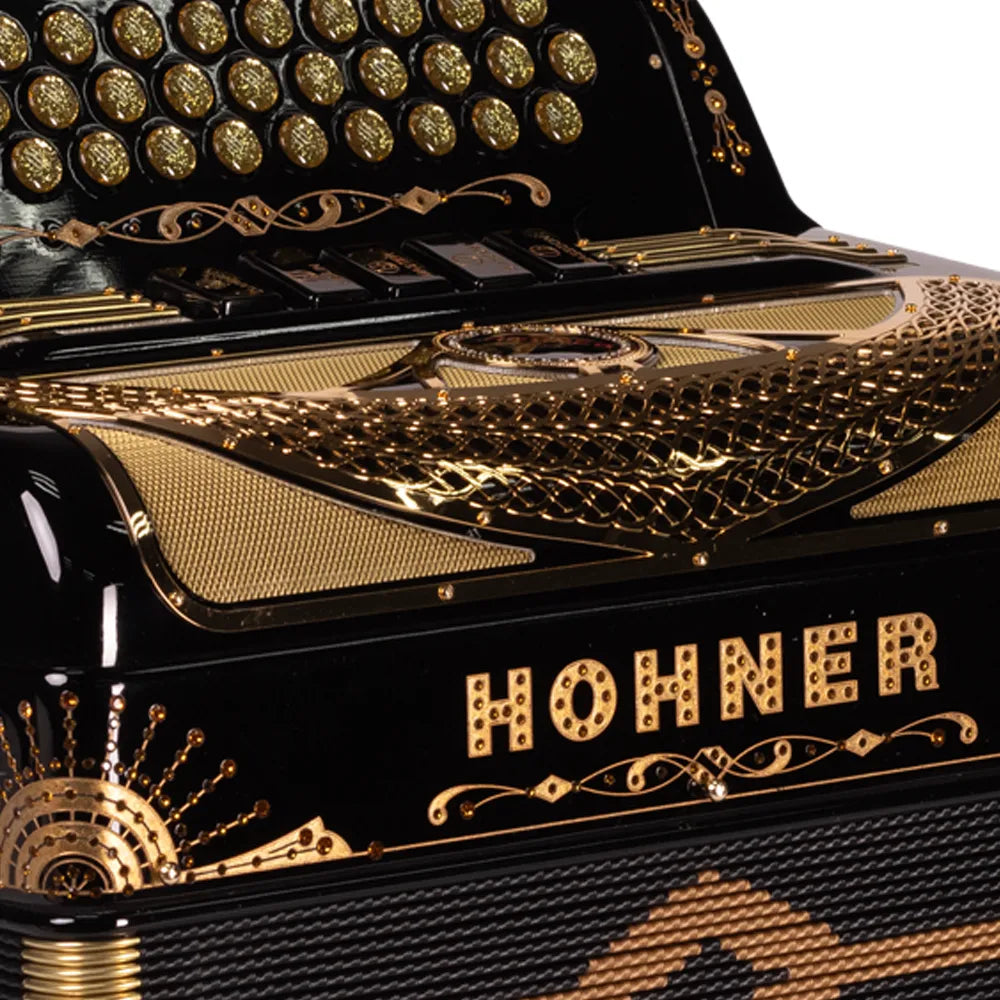 Hohner Anacleto A9700fbbebbkgd Acordeón Fa Negro/Dorado Con Estuche