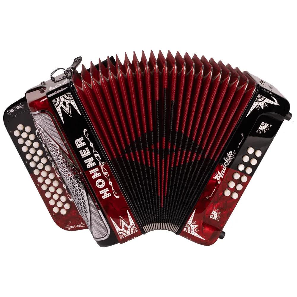 Hohner Anacleto A9700fbbebbkrd Acordeón Fa Negro/Rojo Con Estuche