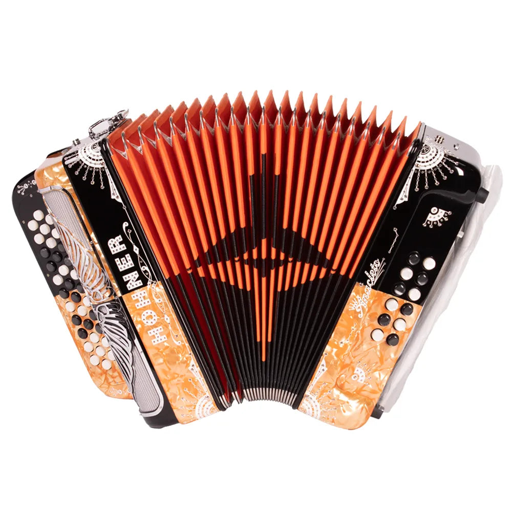 Hohner Anacleto Rey Aguila A9730fbbebbkgd Acordeón Fa Negro Con Estuche