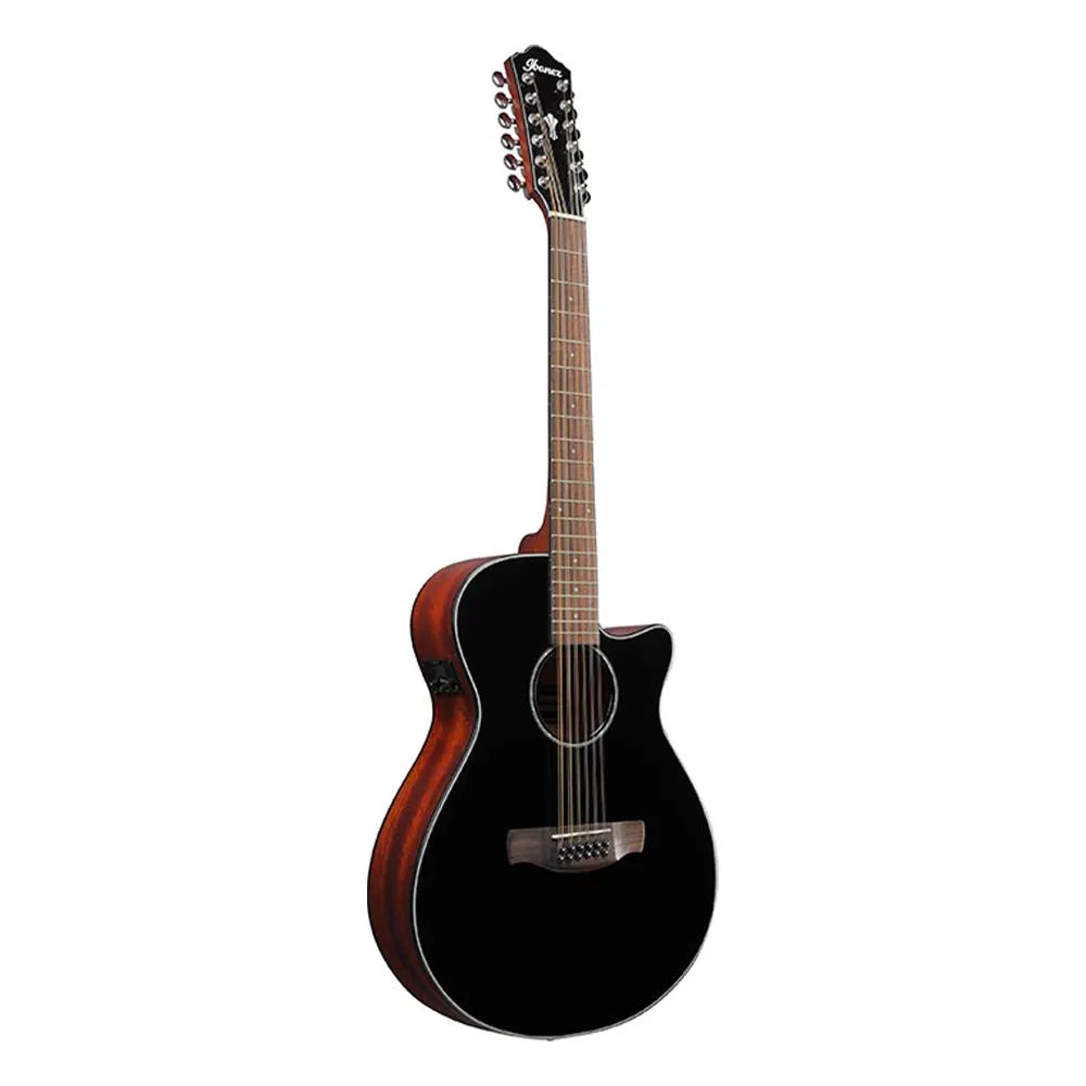 Ibanez Aeg5012Bkh Guitarra Electroacústica 12 Cuerdas Negra