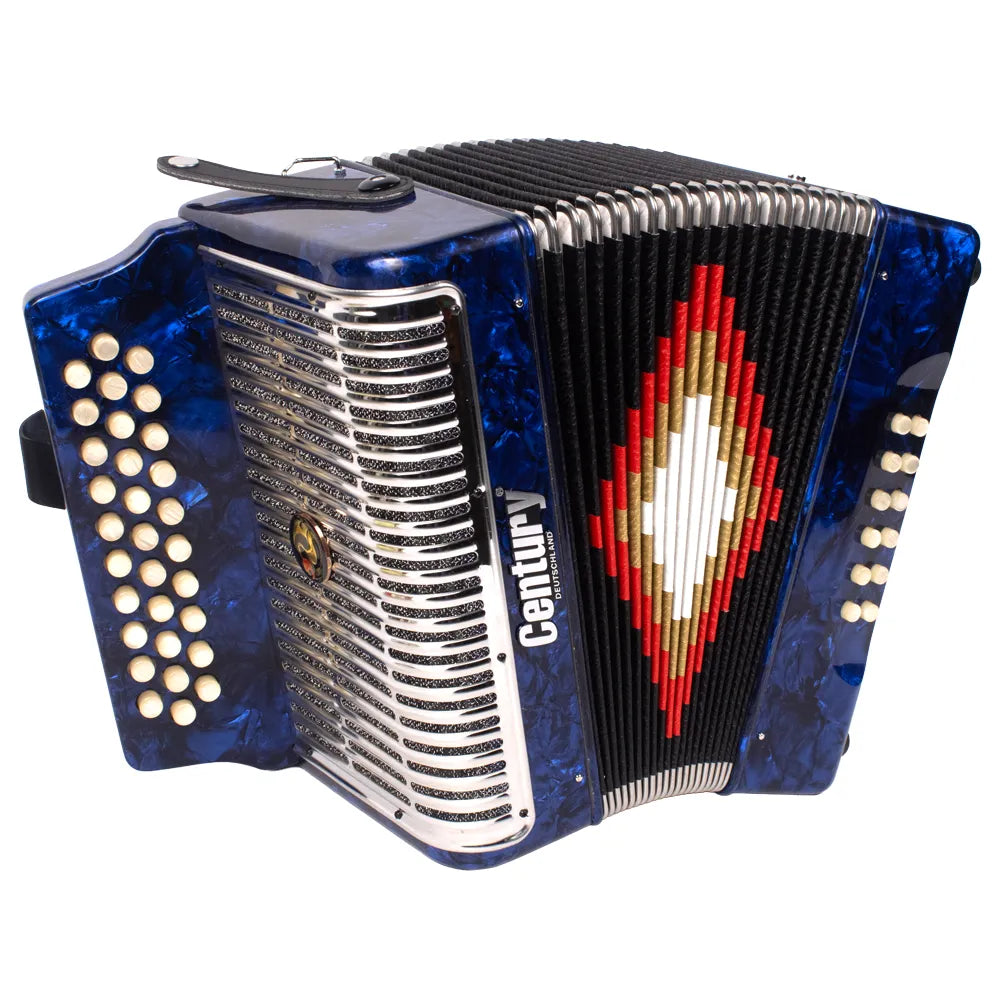 Century C3012FAAPI Acordeón de Botones Fa Azul Parrilla Metal