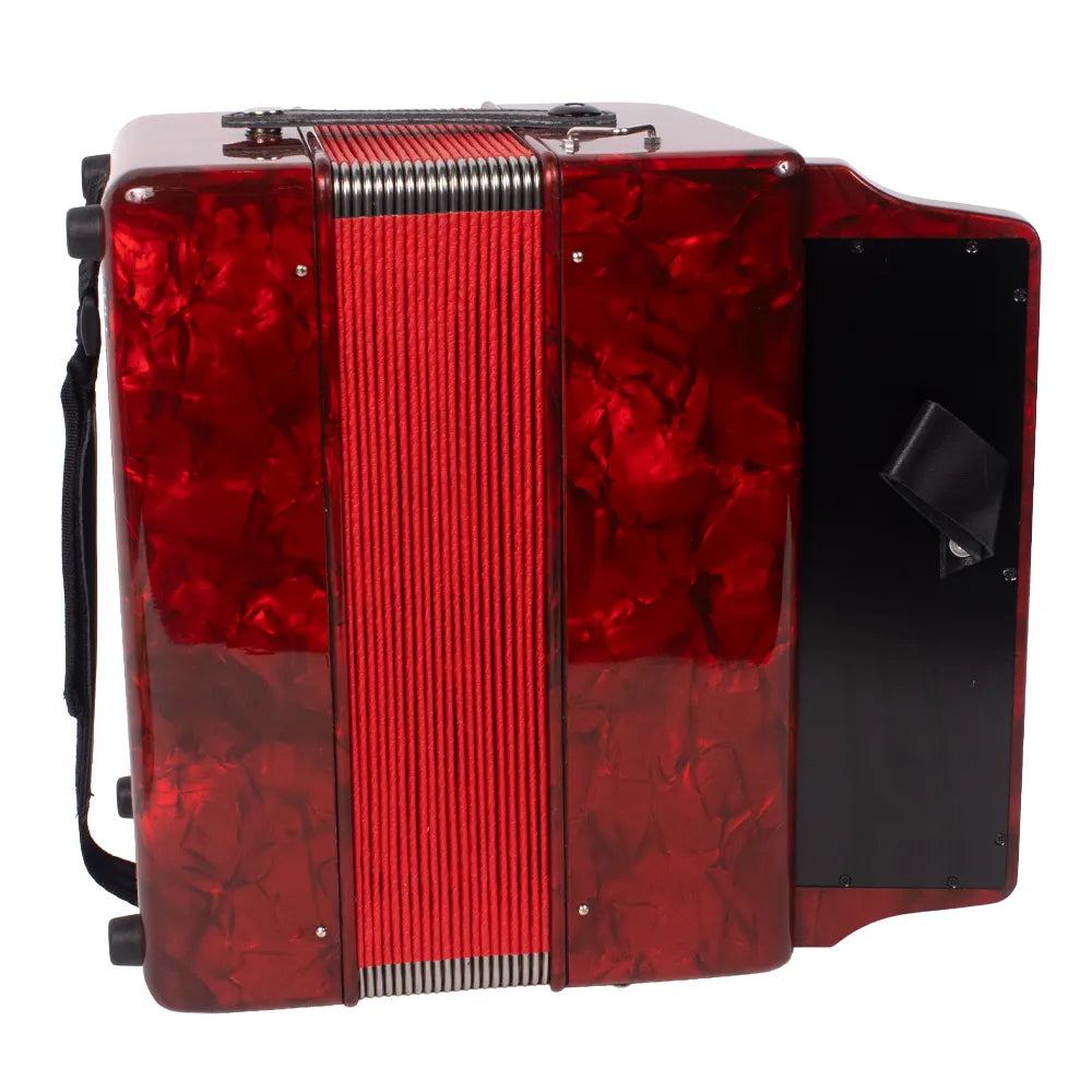 Century C3012FARPI Acordeón de Botones Fa Rojo Parrilla Metal