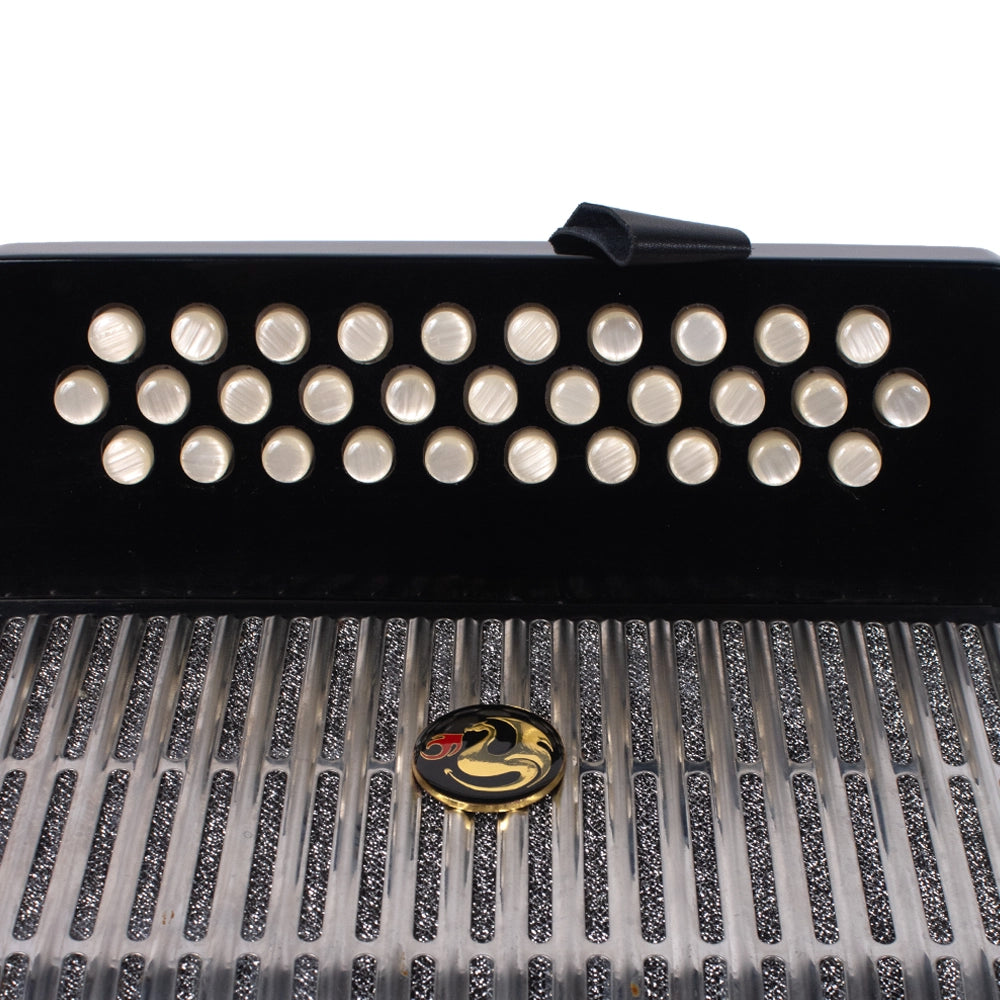Century C3012NPI Acordeón de Botones Sol Negro Parrilla Metal