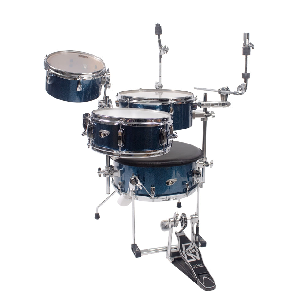 Tama CJB46CISP Batería Acústica Cocktail Jam de 4 Piezas Azul Brillante con Soportes