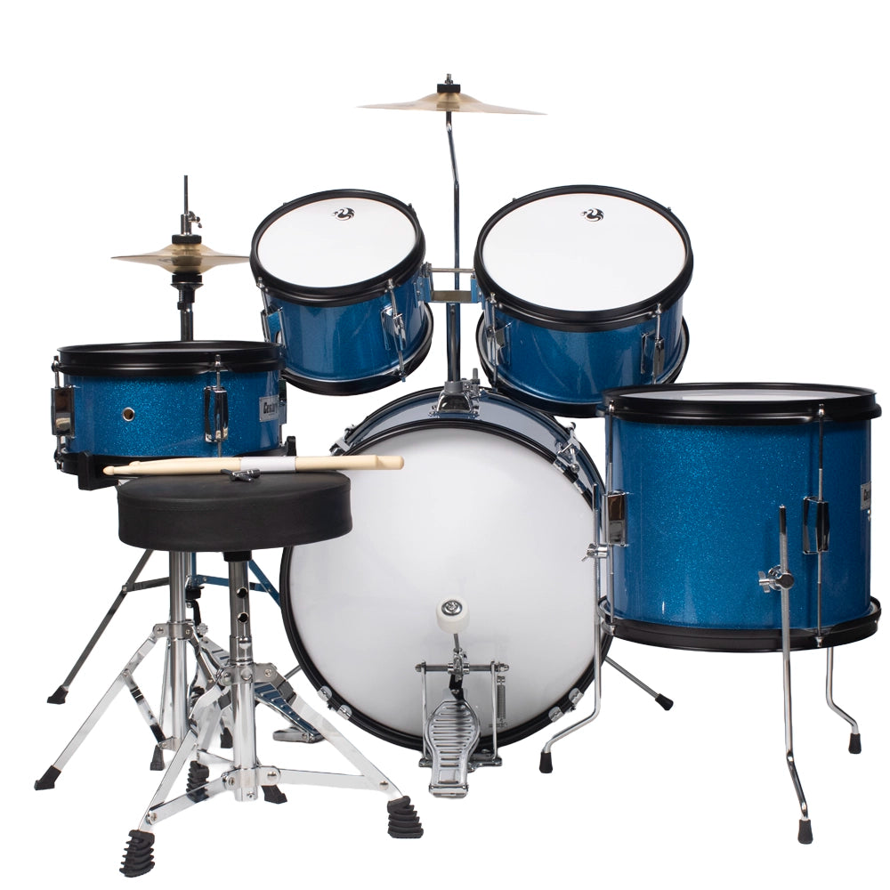 Century CNBT042 Batería Junior Azul Claro Sparkle 5 Piezas Aro Negro