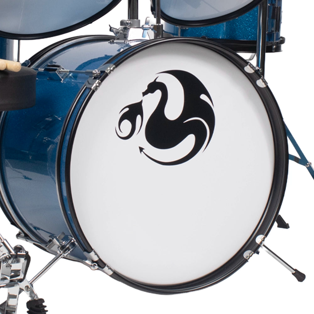 Century CNBT042 Batería Junior Azul Claro Sparkle 5 Piezas Aro Negro