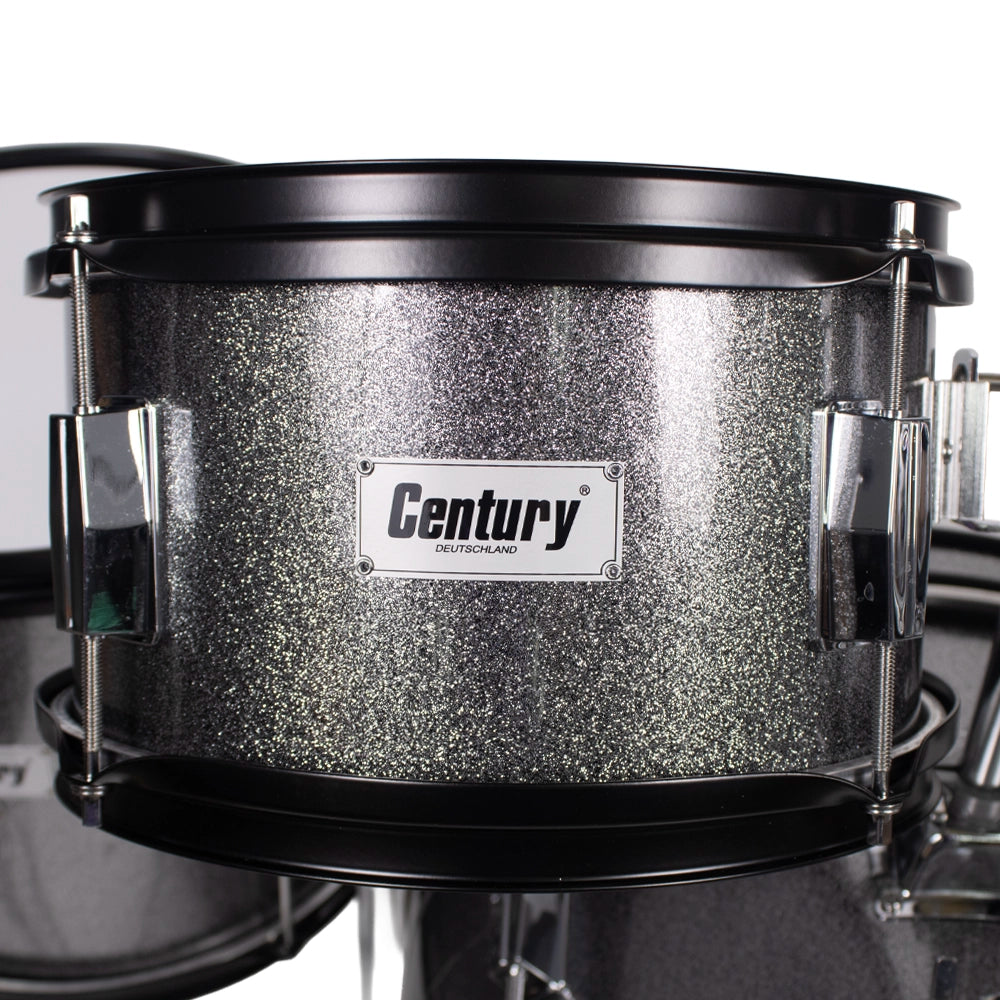 Century Cnbt050 Batería Junior Gris Sparkle 5 Piezas Aro Negro