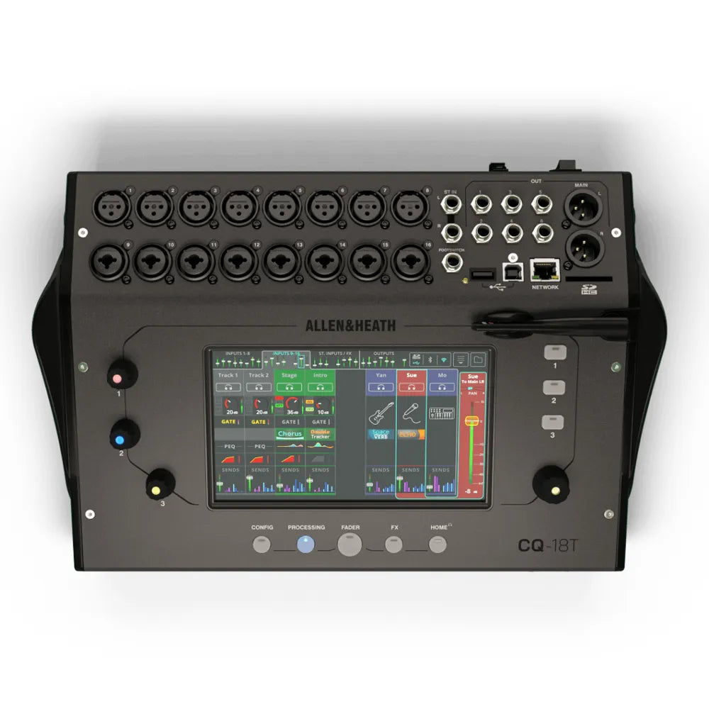 Allen And Heath Cq18T Mezcladora Digital Ultracompacto 18 Entradas Y 8 Salidas Con Wifi