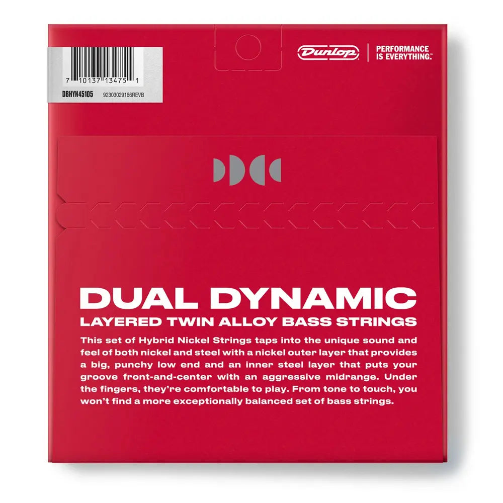 Dunlop DBHYN45105CV Encordadura Bajo Eléctrico 45/105 Niquel