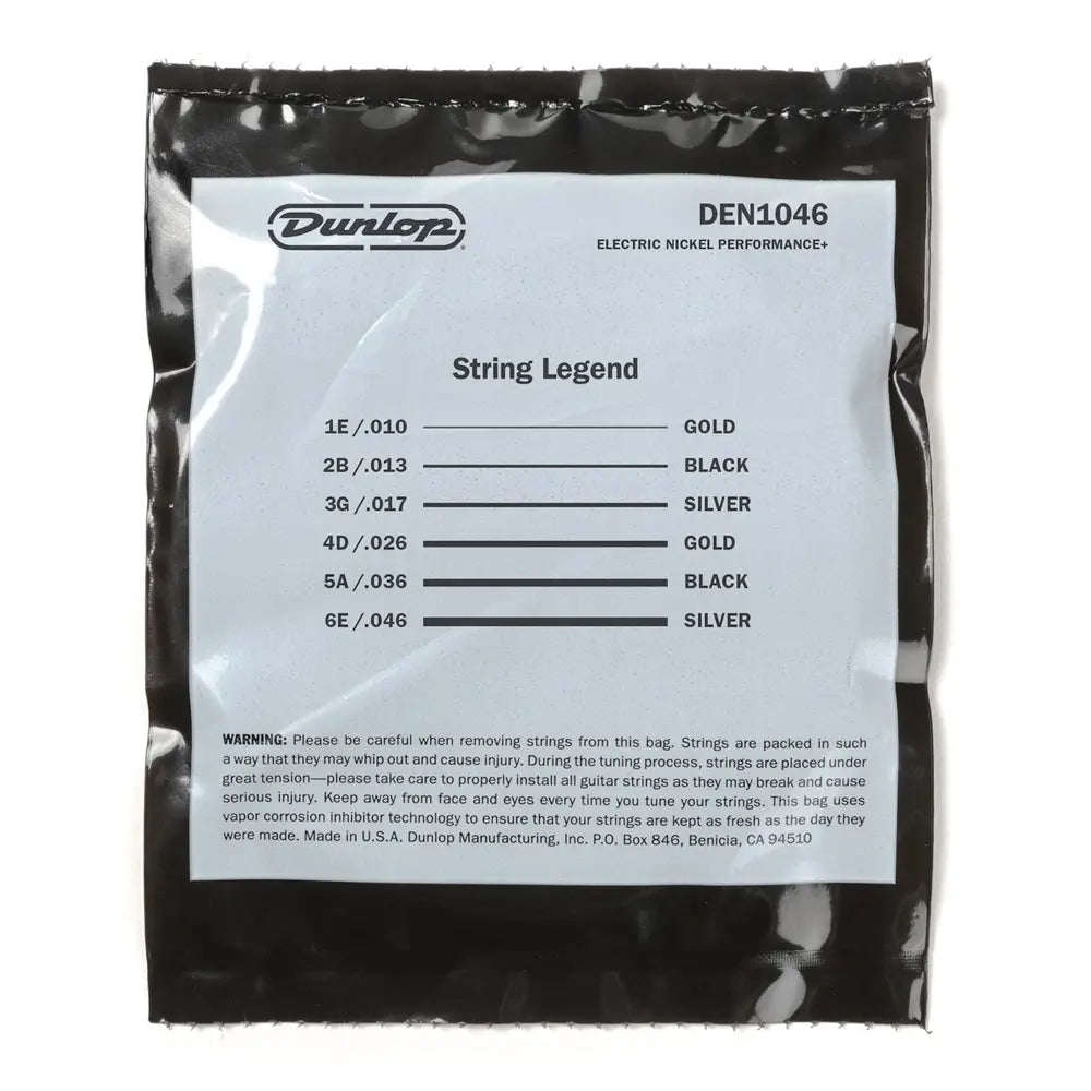 Dunlop DEN1046 Encordadura Guitarra Eléctrica Light10/46 Niquel