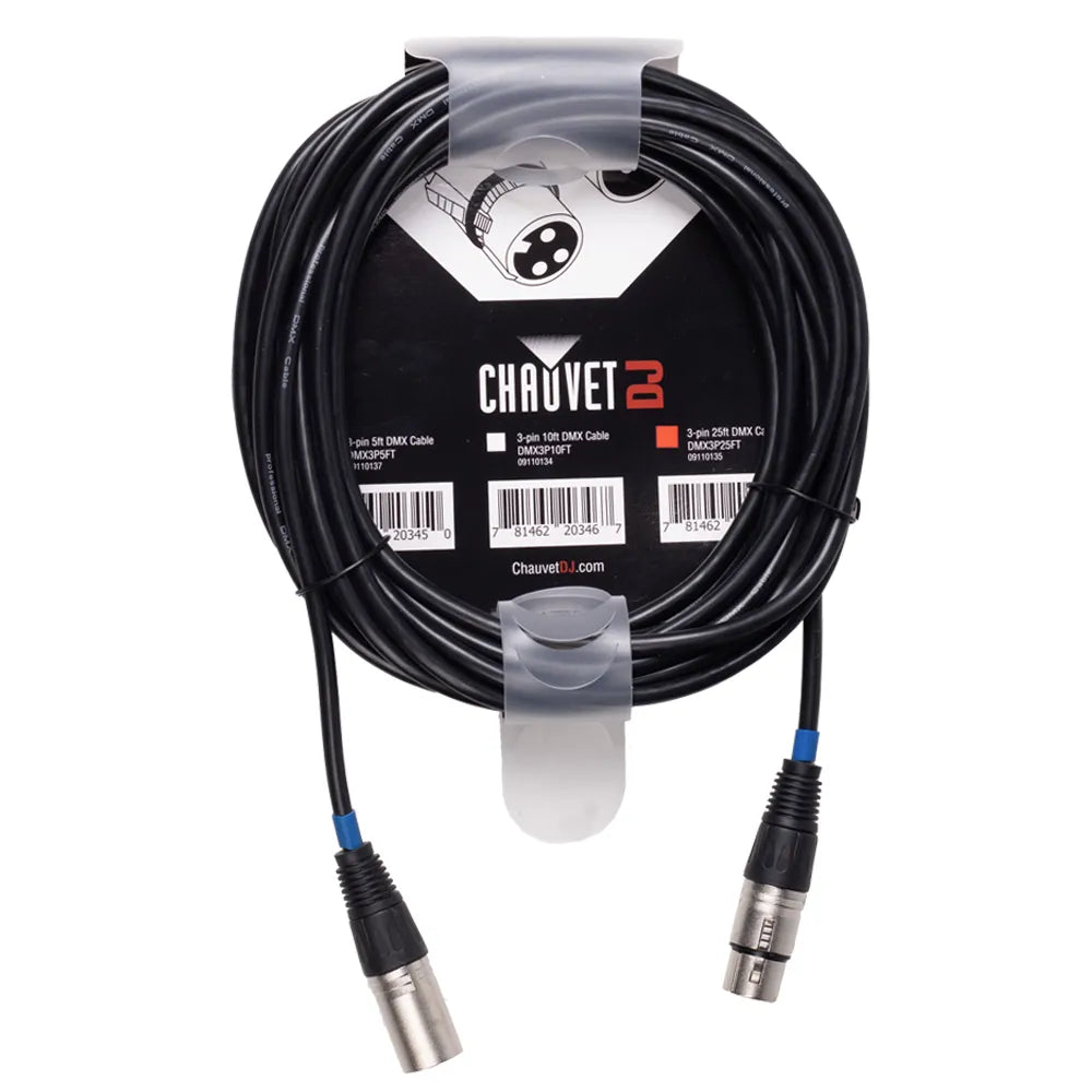 Cable de 3 Puntos CHAUVET-DJ DMX3P25FT de 7.5m