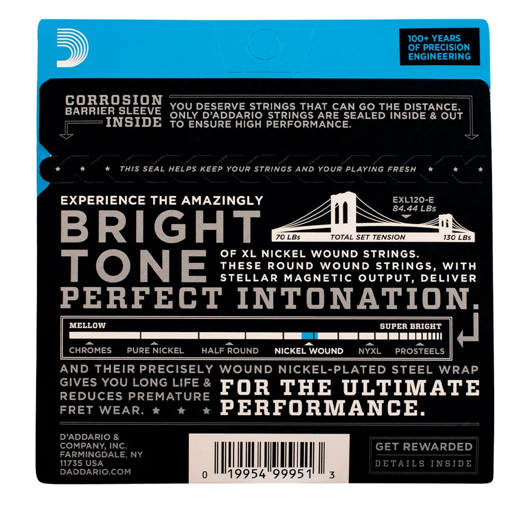 Daddario EXL120E Encordadura Guitarra Eléctrica 9/42 Nickel