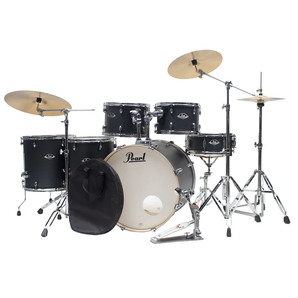 Pearl EXX6PZBRD1866 Batería Acústica Export de 6 piezas Graphite Slate con Hardware y Paquete de Platillos