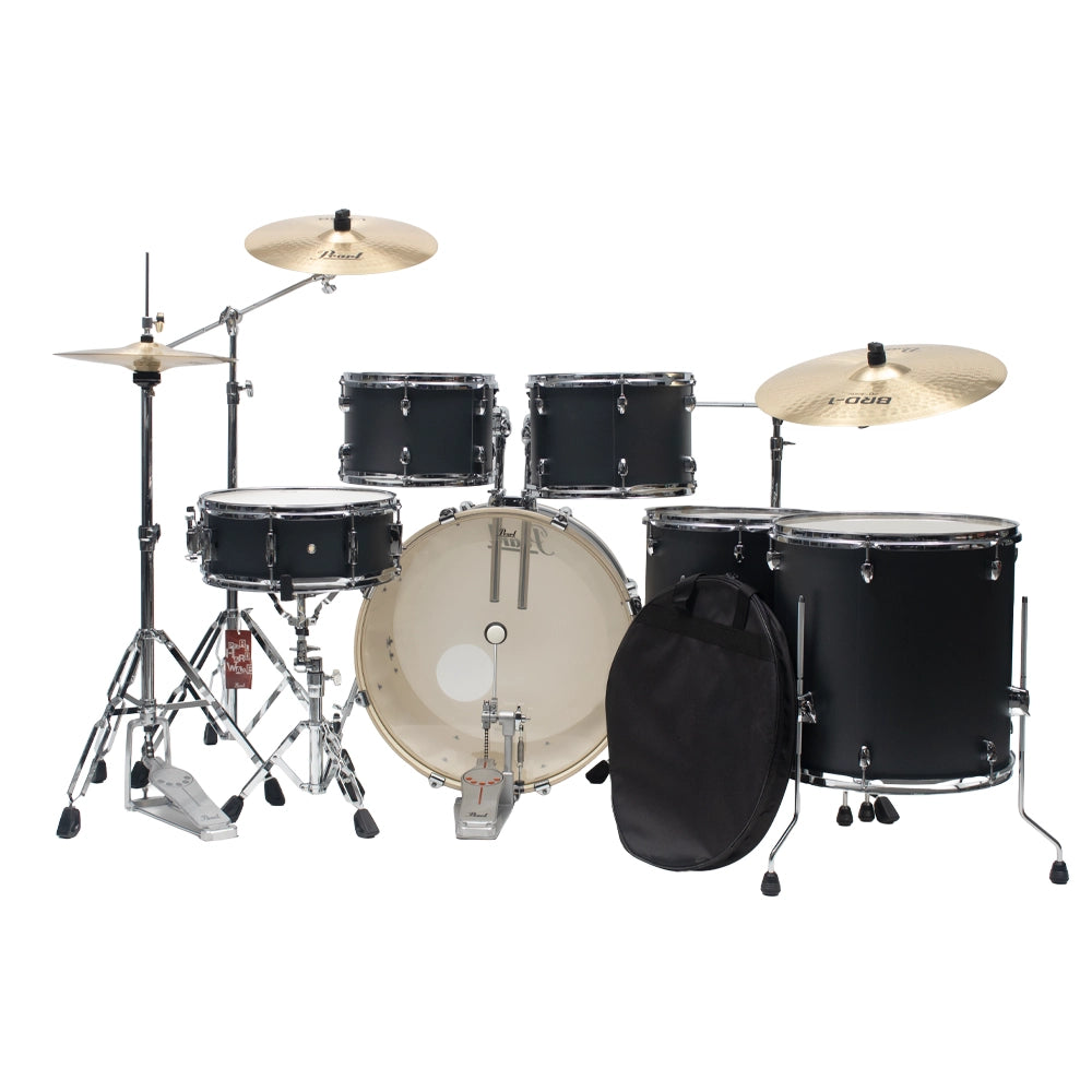 Pearl EXX6PZBRD1866 Batería Acústica Export de 6 piezas Graphite Slate con Hardware y Paquete de Platillos