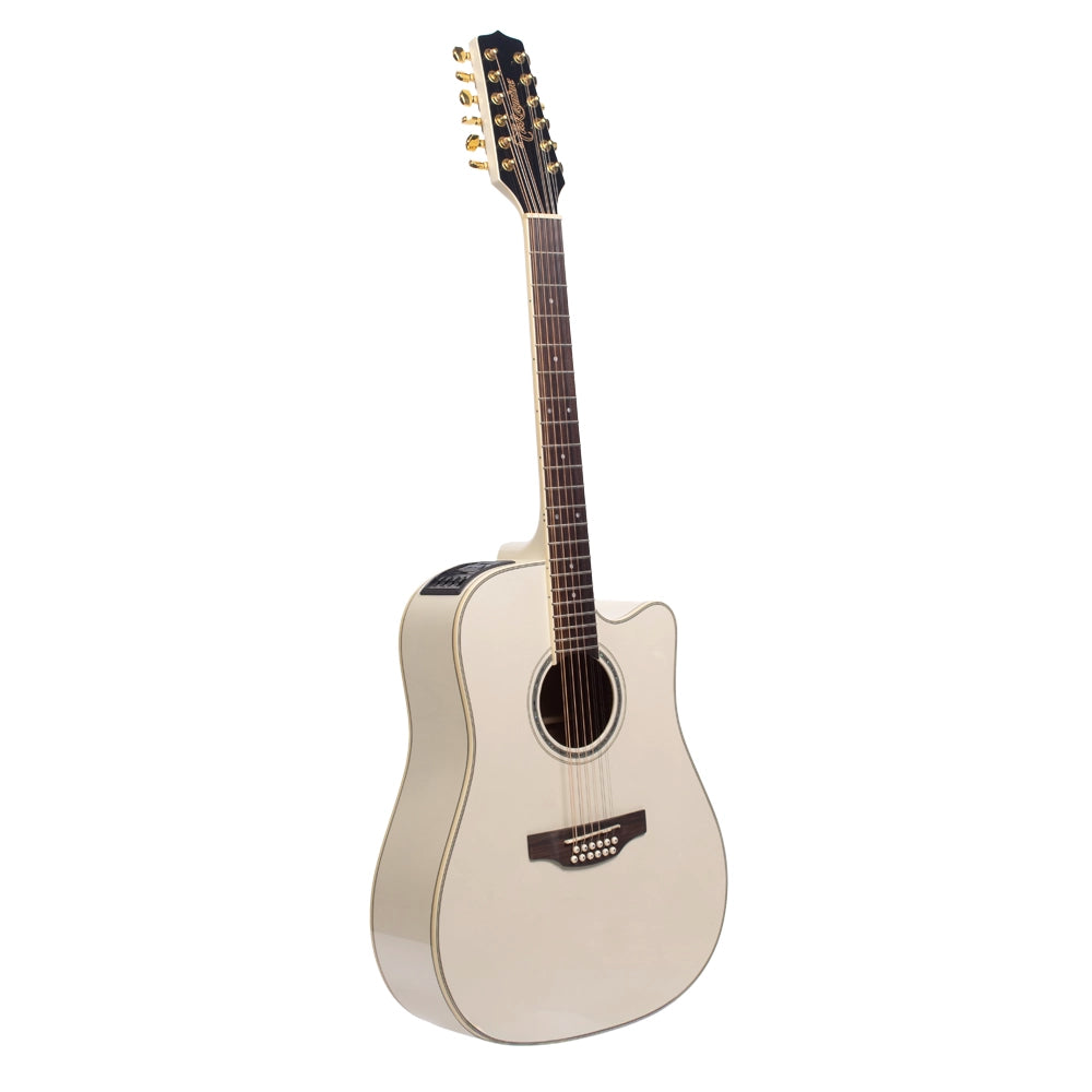 Takamine GD37CE12PW Guitarra Electroacústica Dreadnought Blanco Perla c/Funda
