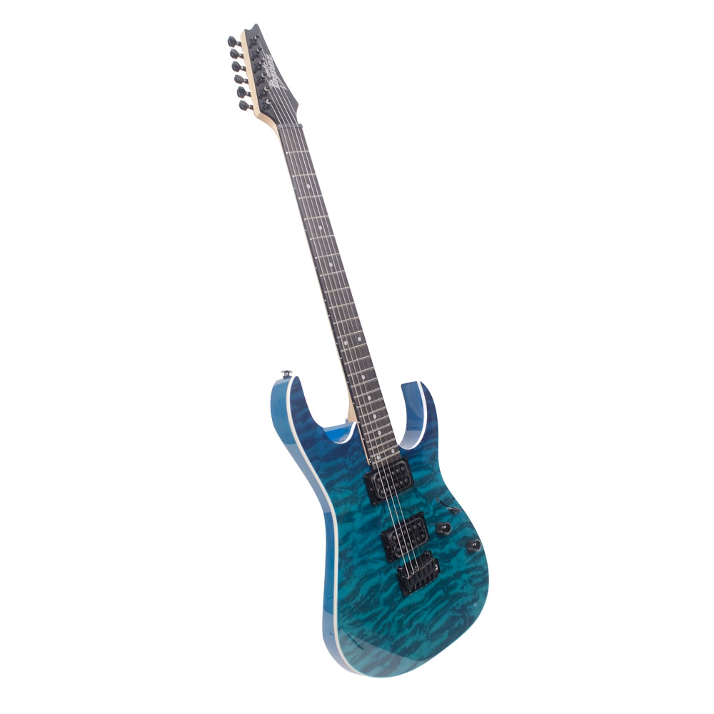 Ibanez GRG120QASPBGD Guitarra Eléctrica Gio RG Azul Degradado Transparente
