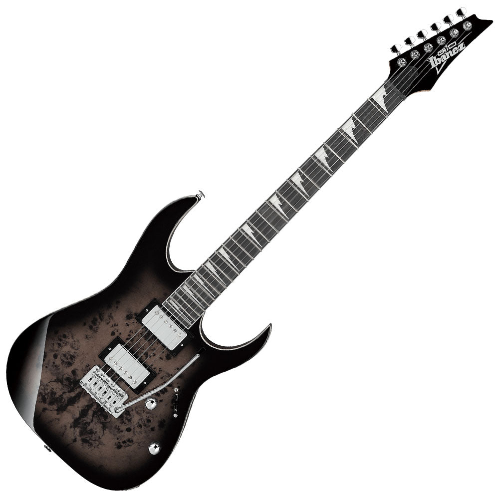 Guitarra Eléctrica Ibanez Grg220pa1bkb Gio RG Café Transparente Sombreado Negro GRG220PA1BKB
