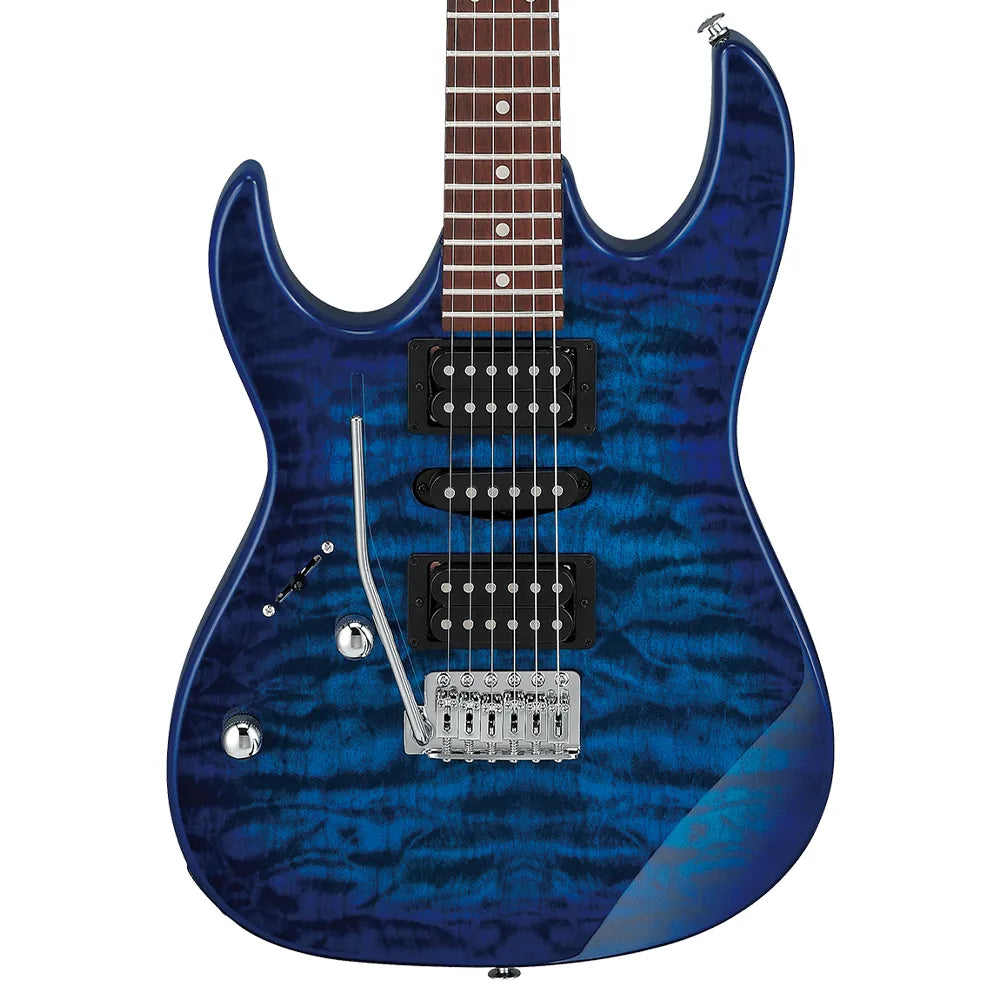 Ibanez GRX70QALTBB Guitarra Eléctrica GIO RG Zurda Azul Transparente Sombreado
