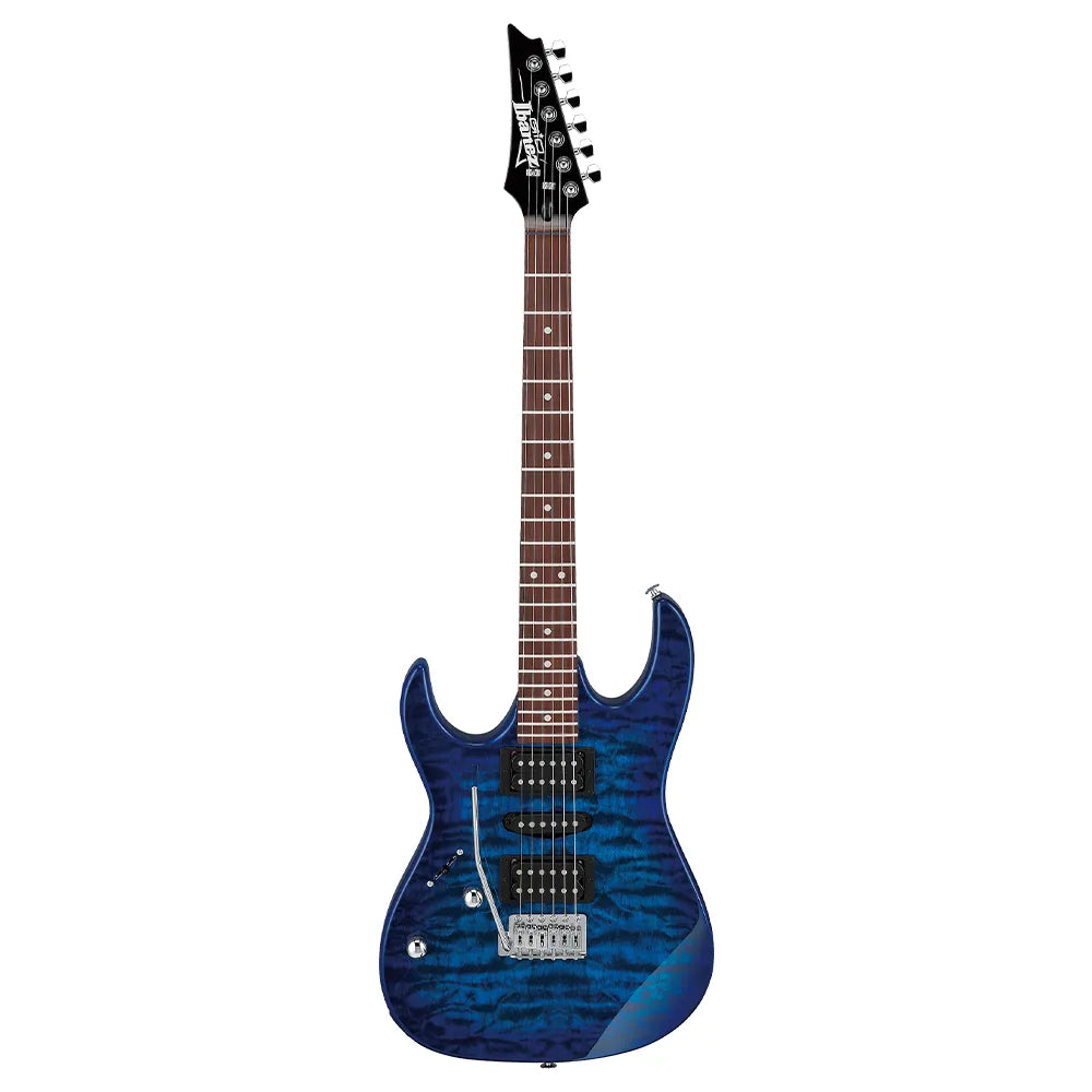 Ibanez GRX70QALTBB Guitarra Eléctrica GIO RG Zurda Azul Transparente Sombreado