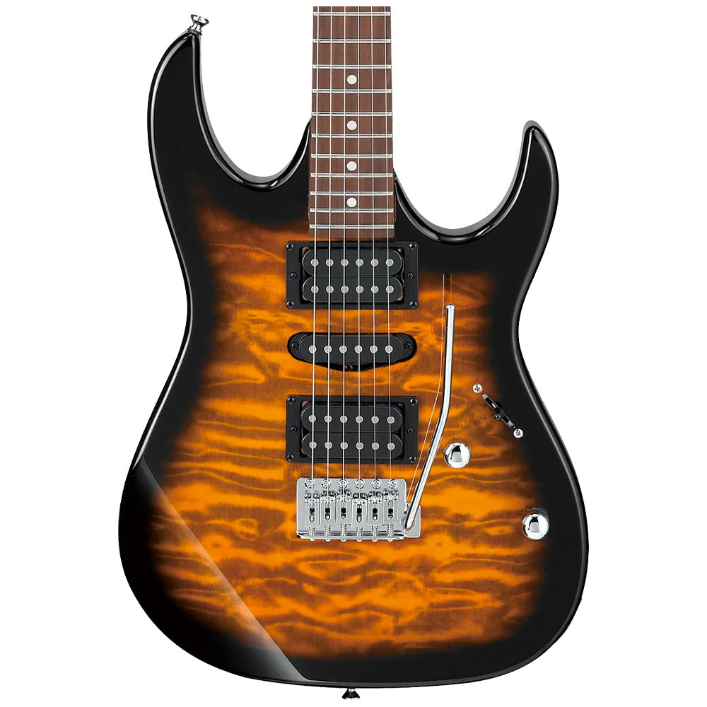 Guitarra Eléctrica Ibanez grx70qasb Gio RG Ambar Transparente/Sombreado GRX70QASB