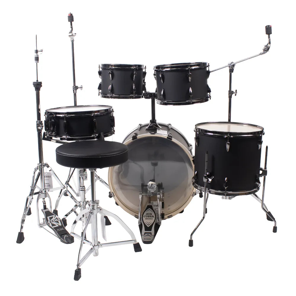 Tama IP50H6WBNBOB Batería Acústica Imperialstar de 5 Piezas Negro Mate con Atriles y Asiento