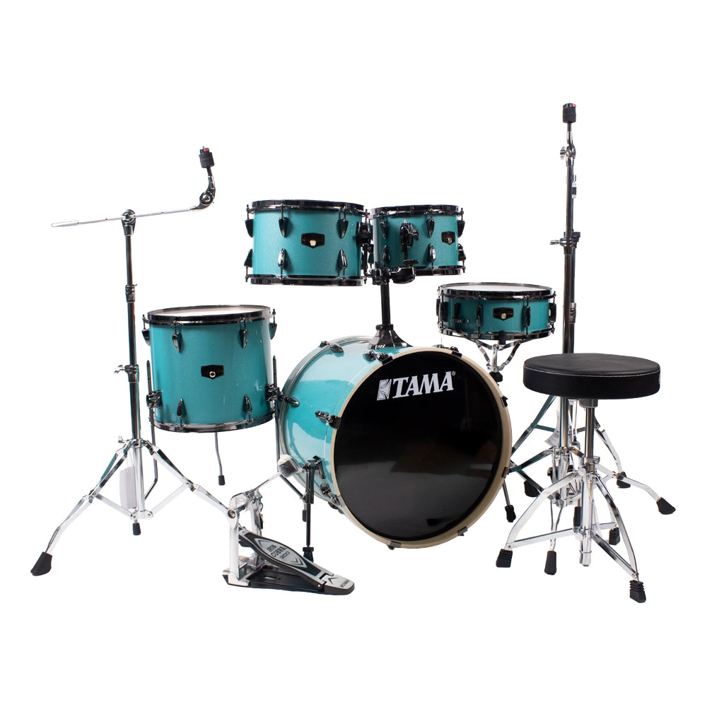 Tama IP50H6WBNSLM Batería Acústica Imperialstar de 5 Piezas Azul Cielo con Atriles y Asiento