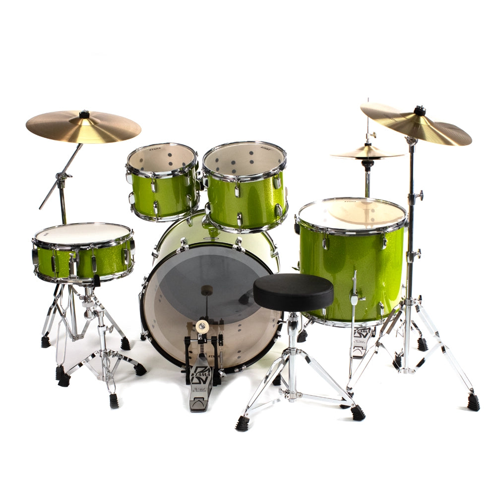 Tama St52h6clgs Batería Stagemaster 5 Piezas Verde Brillante Con Atriles Asiento Y Platillos