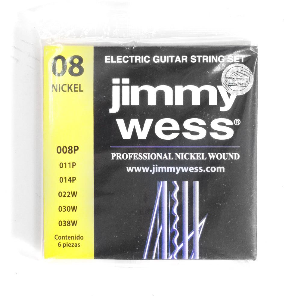Encordadura Guitarra Eléctrica J.Wess Jwge1008n .008 - .038 Niquel JIMMY WESS JWGE1008N