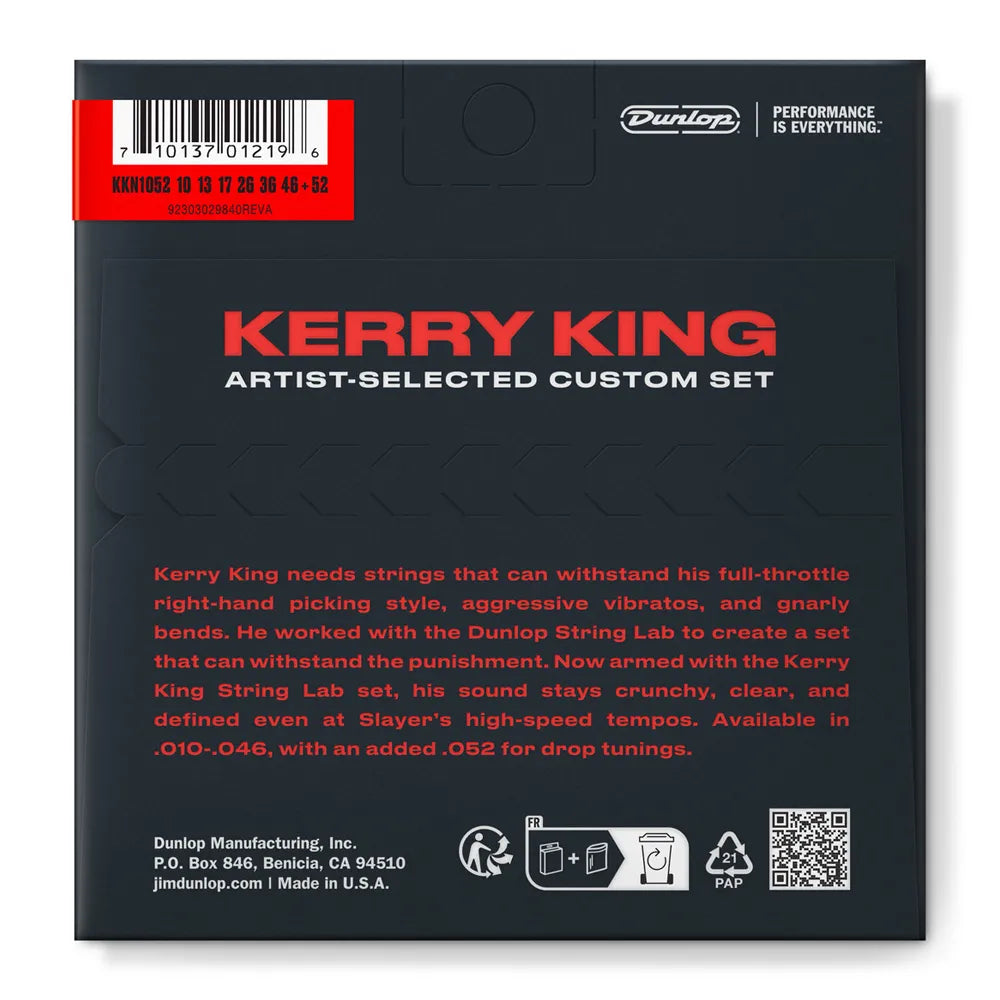 Dunlop Kkn1052 Encordadura Guitarra Eléctrica 10/46 Kerry King Niquel