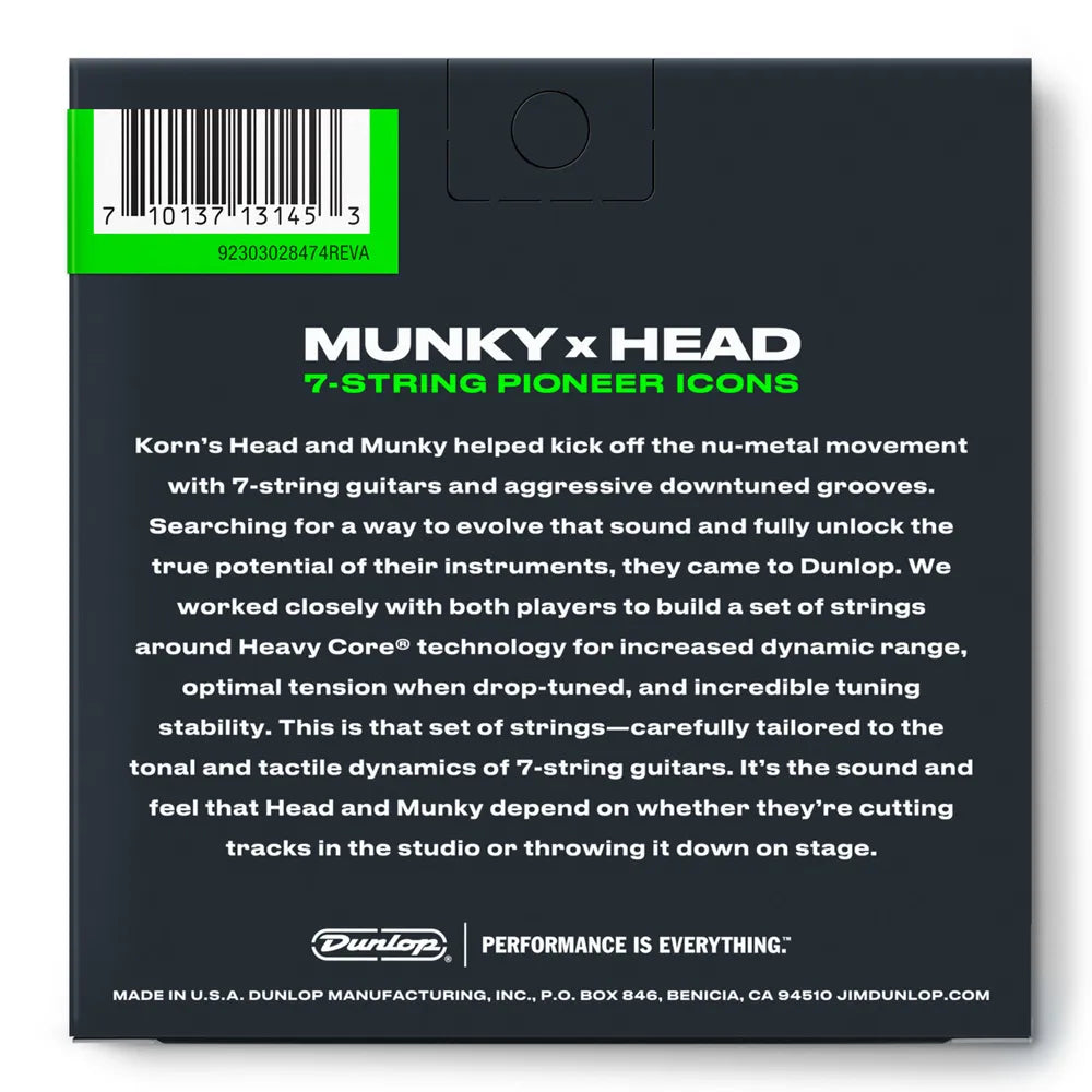 Dunlop Krhcn1065Cv Encordadura Guitarra Eléctrica 10/65 7 Cuerdas Niquek Heavy Korn