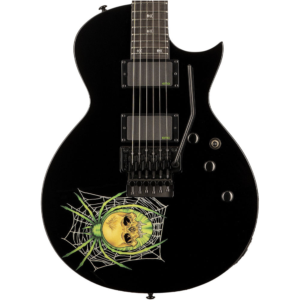 Guitarra Eléctrica Lkh3 LTD Spider Graphic 30 Aniversario Black Con Estuche Kirk Hammett