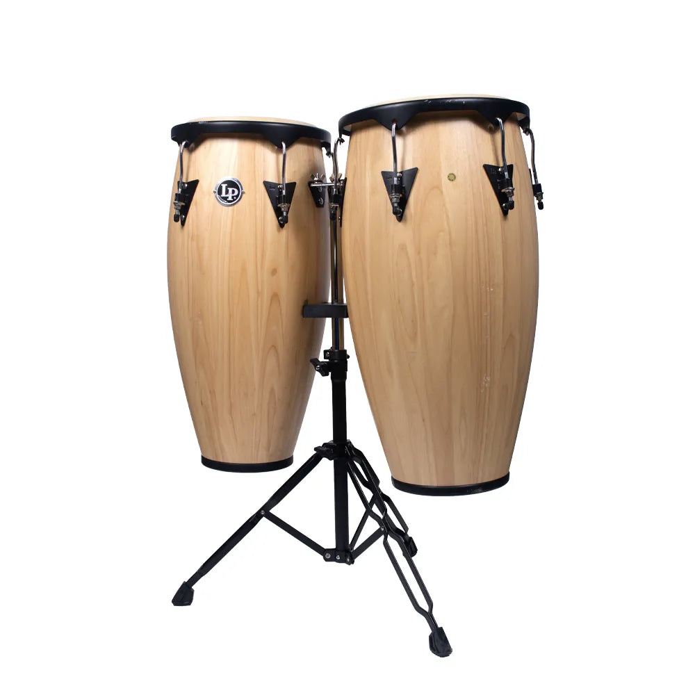 Congas LP City 11&12 in Madera Natural con Atril LP647NYAW