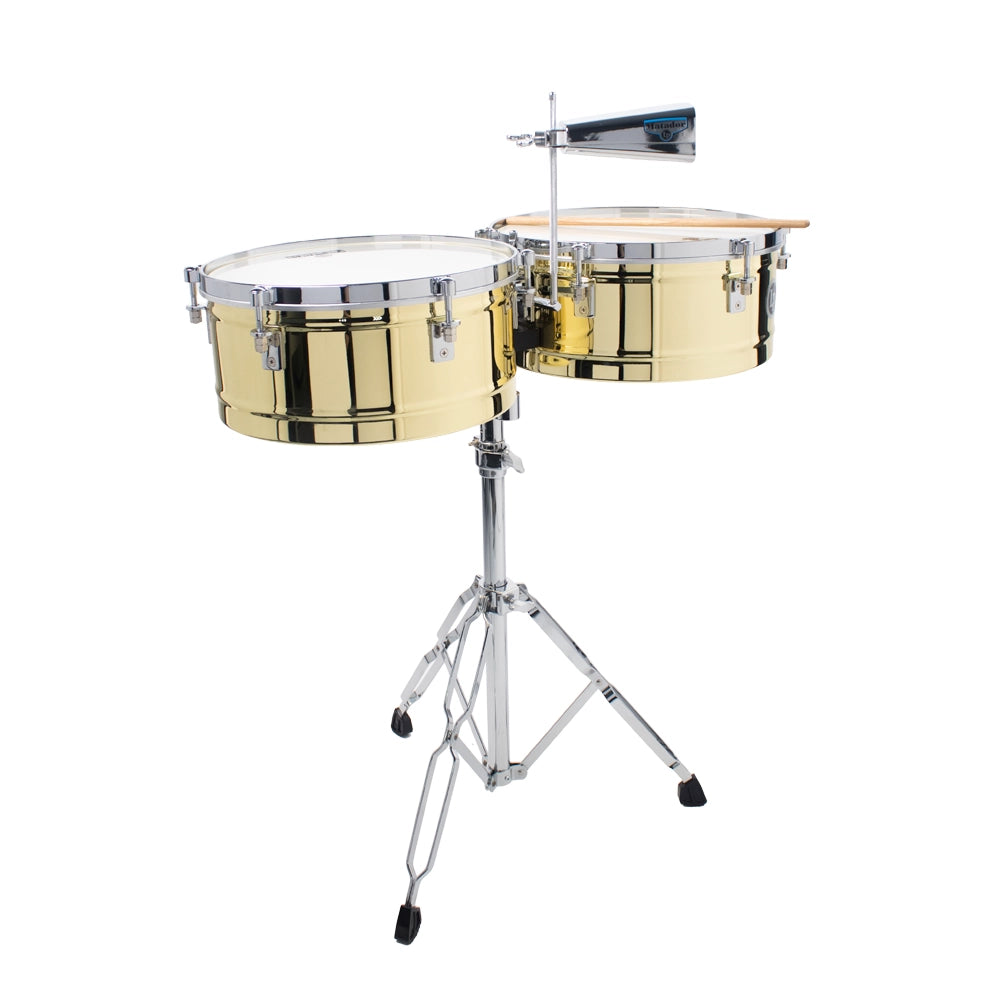 Lp M257B Timbales Matador 14" y 15" Laton con Atril para Cencerro