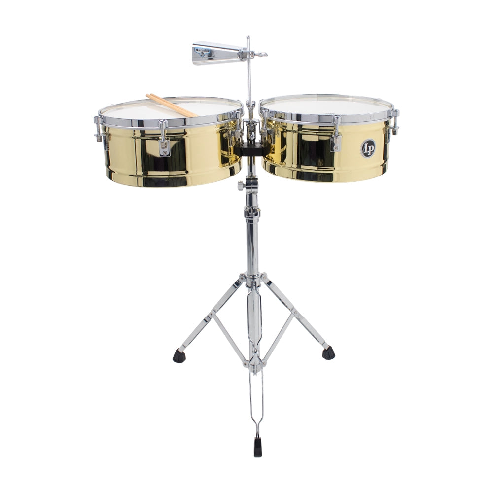 Lp M257B Timbales Matador 14" y 15" Laton con Atril para Cencerro