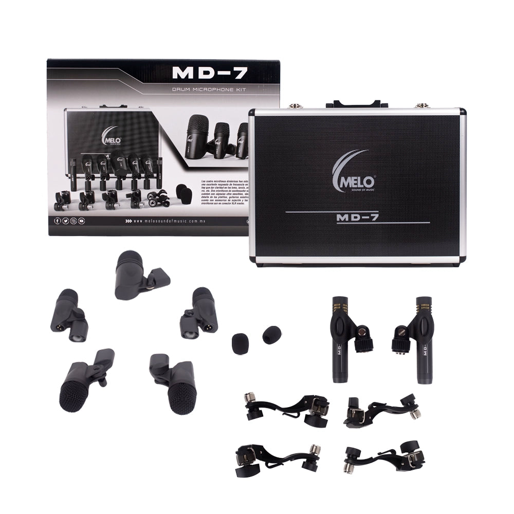 Melo MD7 Kit de Micrófonos para Batería