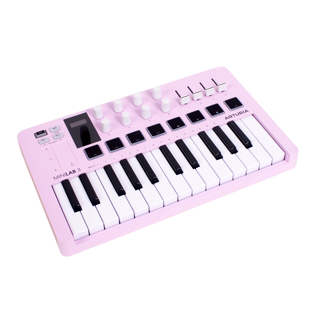 Arturia MINILAB3RQ Controlador de Teclado MIDI USB de 25 Teclas Cuarzo Rosa