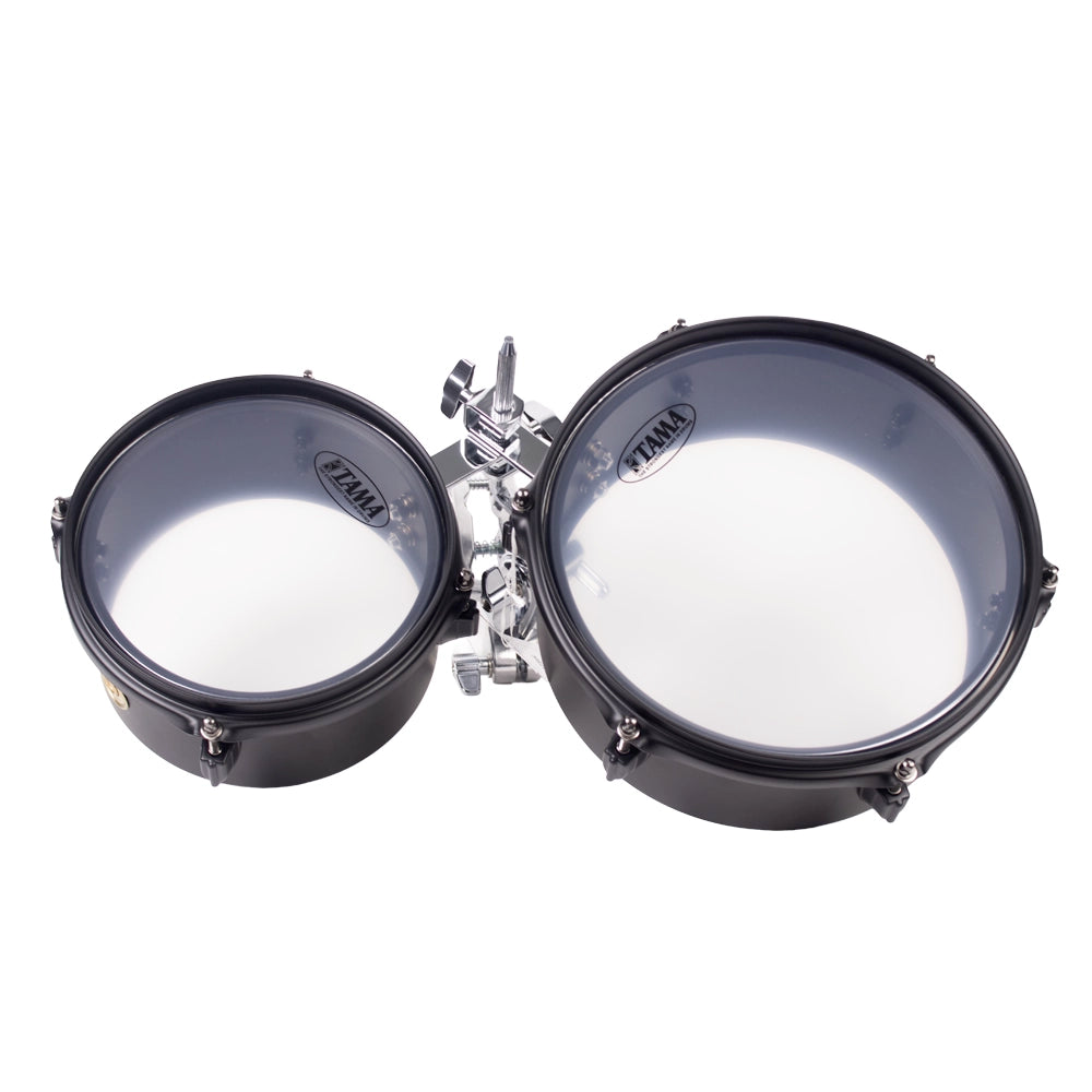 Tama MT810STBK Mini Timbales Metalworks 4x8" + 4x10" Metal con Soporte