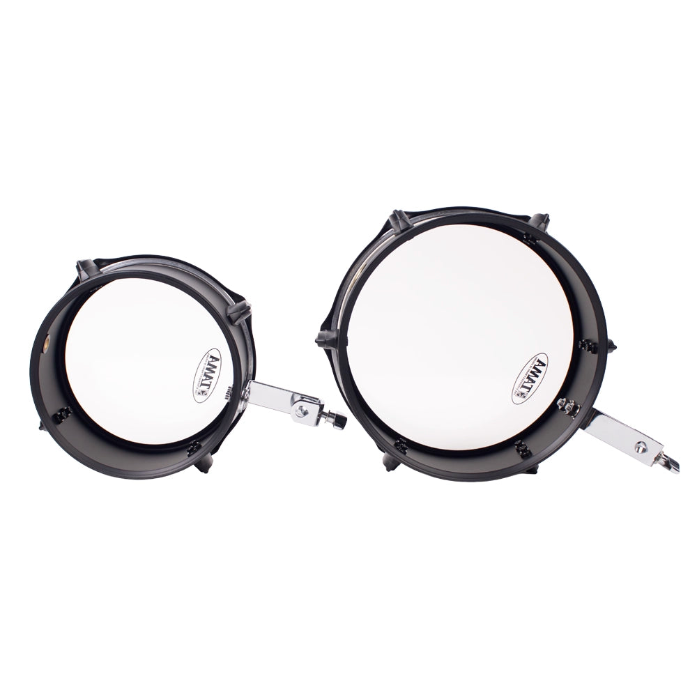 Tama MT810STBK Mini Timbales Metalworks 4x8" + 4x10" Metal con Soporte
