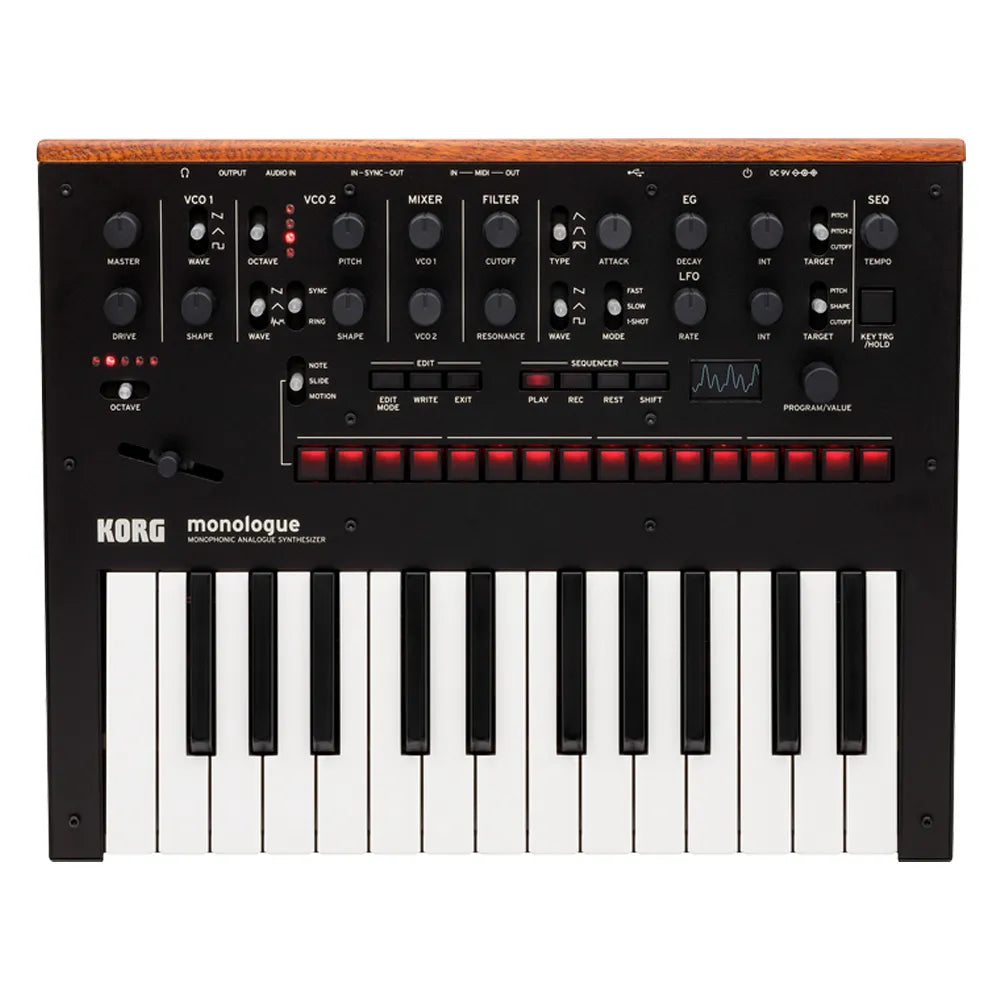 Korg Monologuebk Sintetizador Análogo Monofónico 2 Octavas Negro